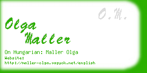 olga maller business card